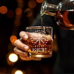 Personalized Viking Runes 10 oz Whiskey Rock Glass with Name Father's Day Birthday Gift for Men Whiskey Lovers