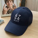 Casquette de baseball ajustable avec nom, broderie multicolore six sept, cadeau d'anniversaire et de rentrée scolaire pour les adolescents de la génération Z.