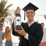 Personalized Graduation Cap Waterproof Wine Stickers Labels with Title Name Year Graduation Gift for Graduates