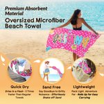 Personalisierte bunte Leopard Plaid überdimensioniert schnell trockenen Strand Handtuch mit Namen Outdoor-Aktivitäten Strand Party Geburtstag Geschenk für Frauen Besties Familie
