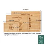 Personalized Engraved Easter Bunny Design FSC Bamboo Charcuterie Cutting Board with Text and Juice Groove Kitchen Decor Easter Gift for Family Friend