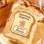 Personalisierte Toast-förmigen Lebkuchen Mann wasserdicht Aufkleber mit Namen Party Favors Backen Geschenkanhänger für Backen Toastbrot Liebhaber