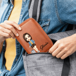 Carnet de notes personnalisé en cuir PU avec porte-stylo Planificateur de voyage Utilisation quotidienne Cadeau d'anniversaire pour les amoureux du voyage