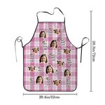 Gepersonaliseerd Beste Mama Papa Ooit Gezicht Foto's Verstelbaar Schort met Titel Verjaardag Moederdag Cadeau voor Kookliefhebber