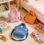 Personalisierte niedliche Blume Lollipop Erdbeere Name Cord Crossbody Tasche Geburtstag zurück zu Schule Geschenk für Mädchen Kleinkinder Kinder