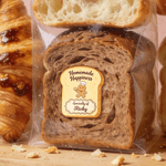 Personalisierte Toast-förmigen Lebkuchen Mann wasserdicht Aufkleber mit Namen Party Favors Backen Geschenkanhänger für Backen Toastbrot Liebhaber