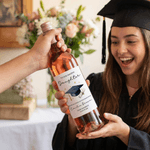 Personalized Graduation Cap Waterproof Wine Stickers Labels with Title Name Year Graduation Gift for Graduates