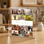 Personalized 12 Photos Collage Square Acrylic Plaque with Text Birthday Anniversary Gift for Friends Family