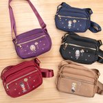 Bolso bandolera personalizado de nylon con nombre personaje animado flor de nacimiento y correa ajustable regalo de cumpleaños y Navidad para familia