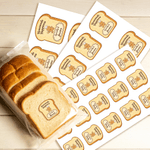 Personalisierte Toast-förmigen Lebkuchen Mann wasserdicht Aufkleber mit Namen Party Favors Backen Geschenkanhänger für Backen Toastbrot Liebhaber