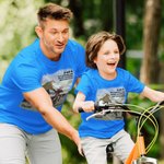 Camiseta personalizada de 100% algodón con casco de motocicleta padre e hijo y nombre regalo del Día del Padre para papá o familia