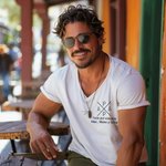 Camiseta personalizada de 100% algodón con nombre y fecha diseño de monograma estilo minimalista regalo de cumpleaños y Día del Padre para hombres