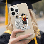 Personalisierte Cartoon Graduation Charakter Acryl magnetische Telefongriff mit Schulname Jahr und Name Graduierung Geschenk für Absolventen