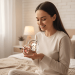 Personalized Cartoon Animal Flower Heart-Shaped Acrylic Plaque with Name Home Decor Mother's Day Gift for Mom Grandma