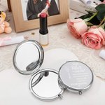 Personalized You Are Beautiful Birth Flower Portable Compact Pocket Makeup Mirror with Name Graduation Birthday Gift for Her