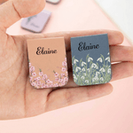 Marque-page magnétique en cuir PU avec fleur de naissance aquarelle personnalisée Utilisation quotidienne Club de lecture Cadeau d'anniversaire pour le rat de bibliothèque Amoureux des livres