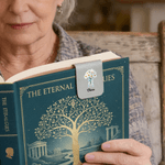 Personalised Birth Flower Magnetic PU Leather Bookmark Clip with Name Reading Corner Use Book Club Birthday Gift for Bookworm Book Lover