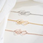 Personalized Mobius Infinity Cat Heart Shaped Anklet with Name Elegant Jewelry Daily Wear Birthday Anniversary Gift for Cat Lovers