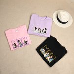 Personalized Embroidered Dad Mom 3 Photos Soft T-shirt Sweatshirt Hoodie Daily Wear Birthday Anniversary Gift for Parents