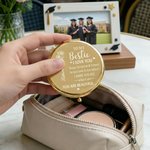 Personalized You Are Beautiful Birth Flower Portable Compact Pocket Makeup Mirror with Name Graduation Birthday Gift for Her