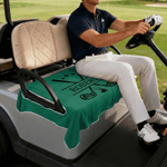 Housse de siège de voiturette de golf multicolore personnalisée avec nom et initiale Accessoires de parcours de golf Cadeau d'anniversaire pour les golfeurs Clubs de pays