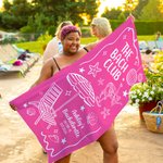 Personalized Girl's Bachelorette Party Quick Dry Soft Oversized Beach Towel with Name Summer Vacation Beach Party Birthday Gift for Girls Bridesmaids