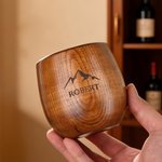 Personalized Engraved Monogram Charred Wooden Bourbon Whiskey Glass with Name and Initial Birthday Father's Day Gift for Man Dad Grandpa