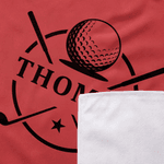 Housse de siège de voiturette de golf multicolore personnalisée avec nom et initiale Accessoires de parcours de golf Cadeau d'anniversaire pour les golfeurs Clubs de pays