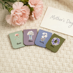 Personalised Birth Flower Magnetic PU Leather Bookmark Clip with Name Reading Corner Use Book Club Birthday Gift for Bookworm Book Lover