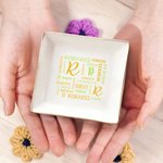 Personligt Word Cloud keramiskt smyckesfat med namn och initialer Heminredning Bröllop Födelsedagspresent för kvinnor Brudtärnor