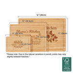 Personalisierte gravierte Blume Design FSC Bambus Charcuterie Schneidebrett mit Text und Saft Rille Küche Dekor Jahrestag Geschenk für Familie