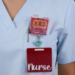 Personalised Cute Animal Sharps Container Shaker Badge Reel with Name Clinic Use Birthday Gift for Nurse Doctor Medical Staff