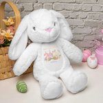 Personalizado 2026 Huevos de Pascua Peter Rabbit Peluche lindo animal de juguete con nombre Cumpleaños Feliz Primera Pascua de regalo para los niños
