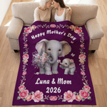 Manta suave con nombre y texto curvado para decoración del hogar Regalo del Día de la Madre para mamá abuela