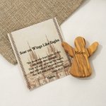 Personalisierte Bibel Vers Karte Handheld Cross Angel Ornament mit Namen und Text Erstkommunion Taufe zurück zu Schule Geschenk für Christen