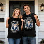 T-shirt personnalisé multicolore avec photo de fierté, 100% coton, avec nom, à porter au quotidien, pour fêter la remise des diplômes Cadeau pour la famille