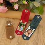 Llavero de cuero de PU con diseño personalizado de signo del zodiaco con texto grabado Cumpleaños Aniversario Regalo de Navidad para amigos de la familia