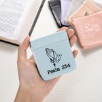 Personalisierte heilige Gebet Geste PU Leder Rosenkranz Tasche mit Namen Schrift christliche Kirche Geschenk für Gläubige Freunde
