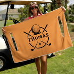 Housse de siège de voiturette de golf multicolore personnalisée avec nom et initiale Accessoires de parcours de golf Cadeau d'anniversaire pour les golfeurs Clubs de pays