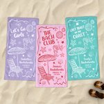 Personalized Girl's Bachelorette Party Quick Dry Soft Oversized Beach Towel with Name Summer Vacation Beach Party Birthday Gift for Girls Bridesmaids