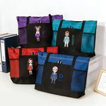 Personalized Professional Cartoon Character Oxford Tote Bag with Name Daily Use Office Birthday Gift for Colleagues Workmates