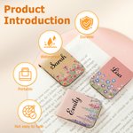 Marque-page magnétique en cuir PU avec fleur de naissance aquarelle personnalisée Utilisation quotidienne Club de lecture Cadeau d'anniversaire pour le rat de bibliothèque Amoureux des livres