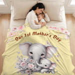 Manta suave con nombre y texto curvado para decoración del hogar Regalo del Día de la Madre para mamá abuela