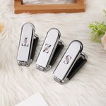 Personalized Stylish Floral Portable 2-In-1 Foldable Makeup Mirror Hair Brush with Initial Daily Use Mother's Day Birthday Gift for Women Girls