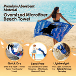 Personalized Horse Owner Silhouette Quick Dry Oversized Microfiber Beach Towel with Name Travel Essentials Beach Party Gift for Equestrian Horse Lover