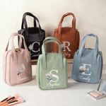 Personalised Birth Flower PU Leather Handheld Makeup Bag with Name Birthday Mother's Day Gift for Woman Girlfriend Sister Mom