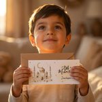 Personalizzato Eid Mubarak Cartoon Ramadan Kid Star Golden Luster Money Holder Cash Wallet con nome e busta Ramadan Eid Gift per ragazzi ragazze