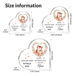 Placa acrílica personalizada Feliz 1er Día de la Madre con diseño animal y forma de corazón con nombre y año Decoración de habitación Regalo del Día de la Madre para mamá