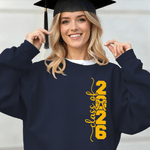 Personnalisé Class of 2026 Bow Tie Multicolore T-shirt unisexe doux Sweatshirt avec nom Daily Wear Graduation Gift for Graduates