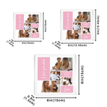 Personalisierte Multi-Color 4 Fotos Quadrat Acryl Plaque Desktop Ornament mit Titel und Text Muttertag Geburtstag Geschenk für Mama Familie